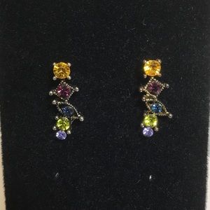 Pretty multi colored crystal earrings